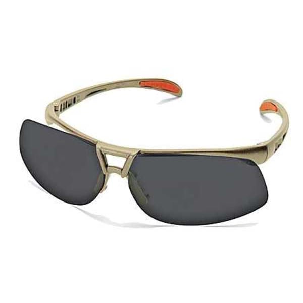 Honeywell Uvex Protege, Safety Glasses Anti-Fog &  Anti-Scratch, Gray Lens, Frameless, Wraparound - S4211