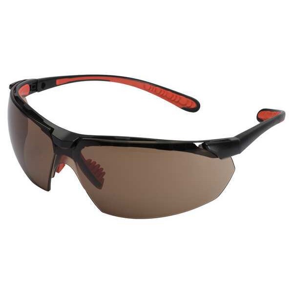 Jackson Safety V40 Maxfire, Safety Glasses Anti-Fog &  Anti-Scratch, Amber Lens, Half-Frame, Wraparound - 38494