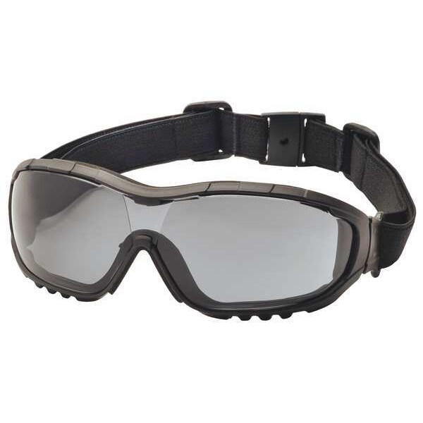 Pyramex Protective Goggles, Anti-Fog, Anti-Static, Scratch-Resistant, Gray Lens, Direct Venting, Universal - GB8220ST