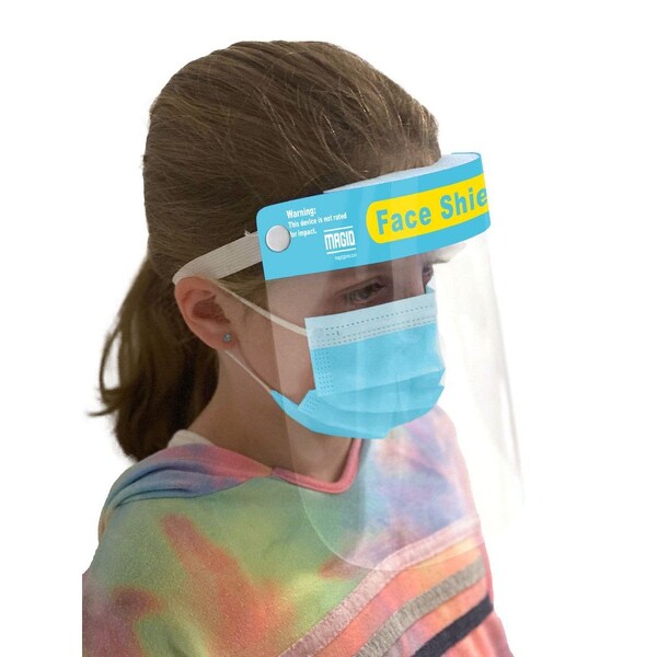 Magid Kids AntiFog Face Shield With Padding And Elastic Headband  5Box - KFS004