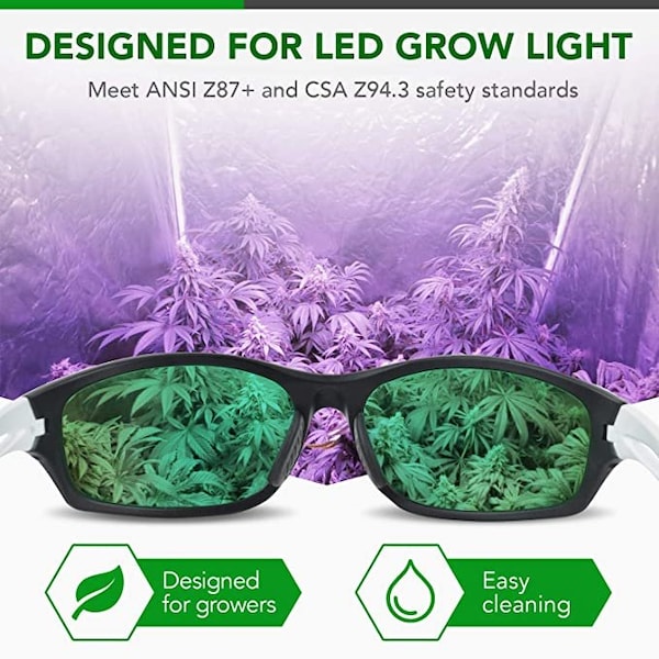 Ipower 2PCS Indoor Hydroponics Grow Room Light Glasses Goggles Anti UV for LED - GLGLSSGREENX2