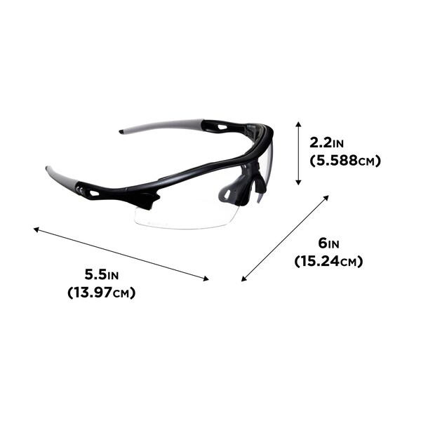 Allen Co Aspect Shooting Safety Glasses, Clear Lenses, ANSI Z87.1+ & CE Rated - 2380