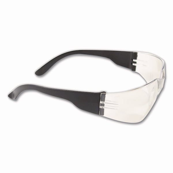 Bouton Optical Zenon Z12 Rimless Indoor/Outdoor Optical Eyewear, Scratch-Resistant, BLK Plastic Frame, Clear Lens - 250-01-0002