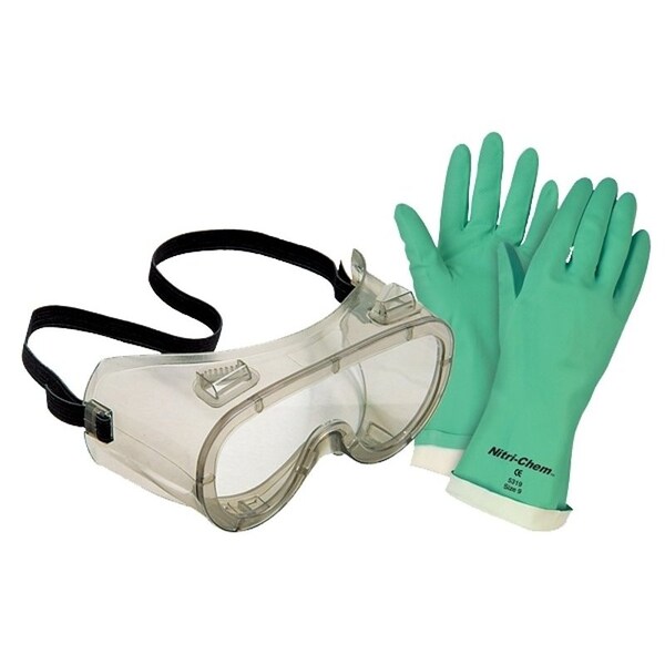 Safety Works Gloves and Goggles Kit, Clear - SWX00137