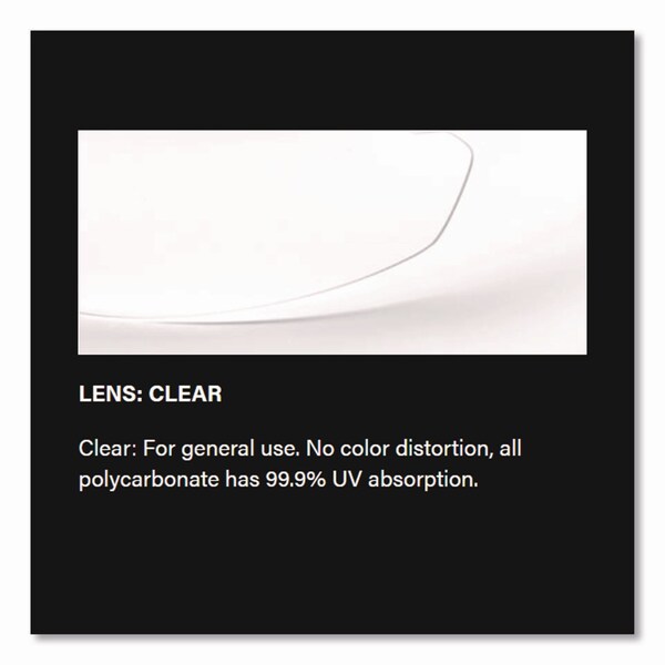 Bouton Optical Zenon Z-Lyte Safety Glasses, Scratch-Resistant, Clear Plastic Frame, Clear Polycarbonate Lens - 250-09-0000