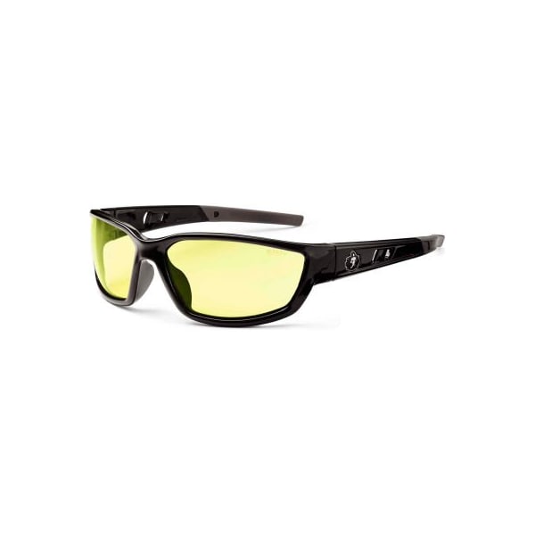 Ergodyne Ergodyne Skullerz Kvasir Safety Glasses, Yellow Lens, Black Frame - 53050
