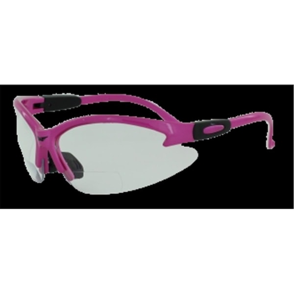 Safety Cougar Glasses With Pink 2.0 Clear Lens - COUGAR PINK 2.0 CL