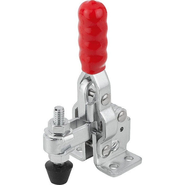 Kipp Toggle Clamp Vertical Std, Horizontal Foot F2=1800, Adjustable Clamping Spind M06X44, Steel Electro - K1255.001800