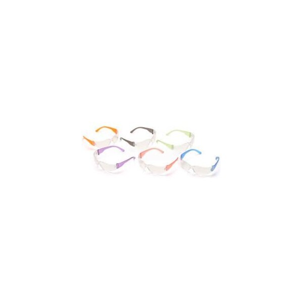 Pyramex Intruder Safety Glasses Multi-Pack Clear Lens, Assorted Temple Colors, 12 Pairs/Dozen - S4110SMP