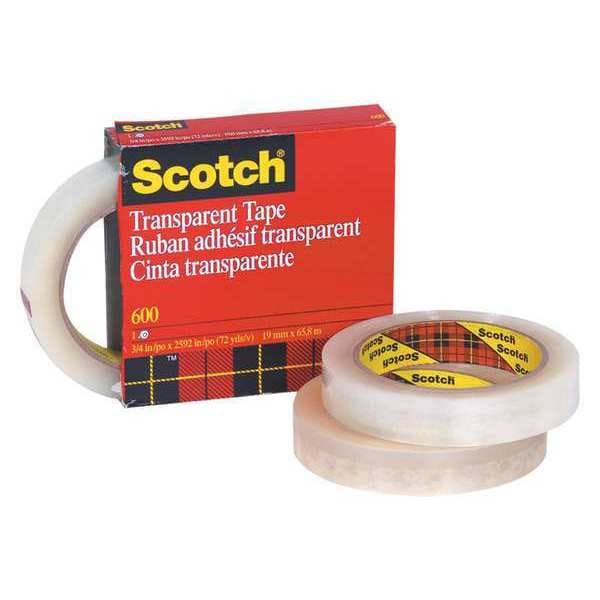 Cinta Scotch 600 MultiTask, 2.3 Mil, 1" x 72 yds., Transparente, 12/Estuche - T96560012PK