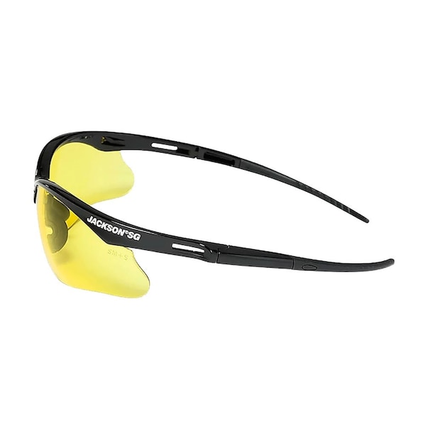 Jackson Safety Safety Glasses Anti-Scratch, Amber Lens, Half-Frame - 50002