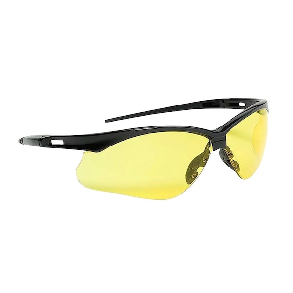 Jackson Safety Safety Glasses Anti-Scratch, Amber Lens, Half-Frame - 50002