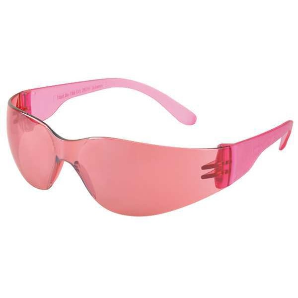 Gateway Safety GirlzGear(TM), Safety Glasses Scratch Resistant, Pink Mirror Lens, Frameless, Wraparound - 36PK11