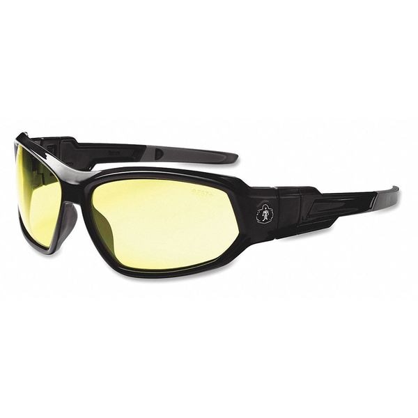 Ergodyne Ballistic Safety Glasses, Yellow Anti-Fog, Scratch-Resistant - 56050