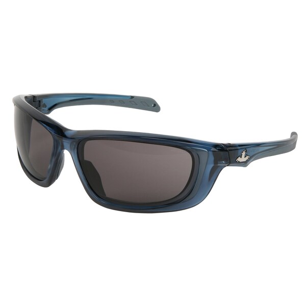 Mcr Safety Glasses, UD1 Dark Blue Frame, Gray MAX6 Lenses, 12PK - UD122PF