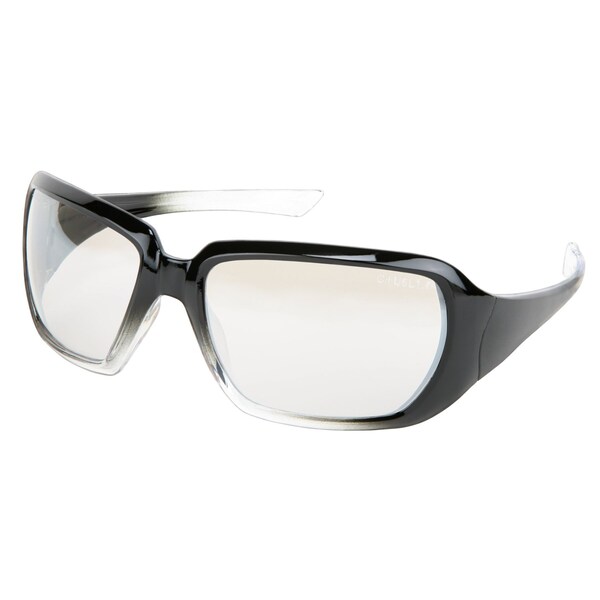 Mcr Safety Glasses, CR2 Black/Clear Frame, I/O, 12PK - CR1219