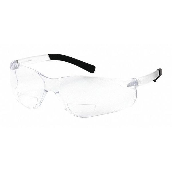 Pip Z13R Bouton Rimless Frame Reader Clr +1.00, Clear Wraparound Frame, +1.00 Diopter, Clear Lens, M - 250-26-0010