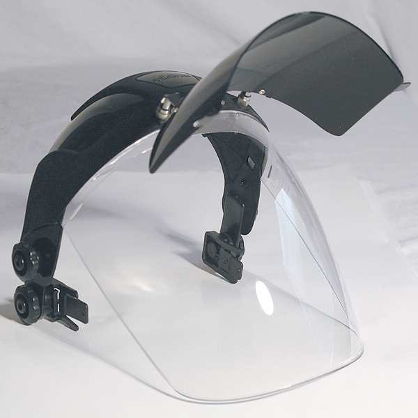 Sellstrom Faceshield Visor, Clear Visor, 9 in Height, Universal Adapter Suspension, Anti-Fog Lens - S32152