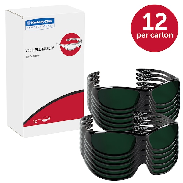 Kleenguard HELLRAISER, Safety Glasses Anti-Scratch, IR 5.0 Lens, Full-Frame, Wraparound - 20545
