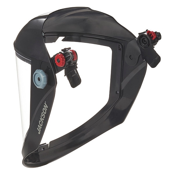 Jackson Safety Faceshield Assembly, Clear Visor, Polycarbonate, Universal Adapter Suspension, Uncoated Lens - 14202