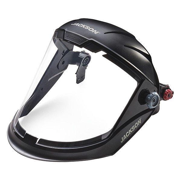 Jackson Safety Faceshield Assembly, Clear Visor, Polycarbonate, Universal Adapter Suspension, Uncoated Lens - 14202