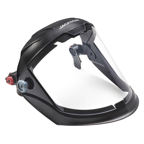 Jackson Safety Faceshield Assembly, Clear Visor, Polycarbonate, Universal Adapter Suspension, Uncoated Lens - 14202