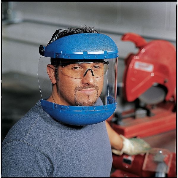 Sellstrom Faceshield Visor, Clear Visor, Acetate, Anti-Fog ; Anti-Scratch Lens, clear - S36040