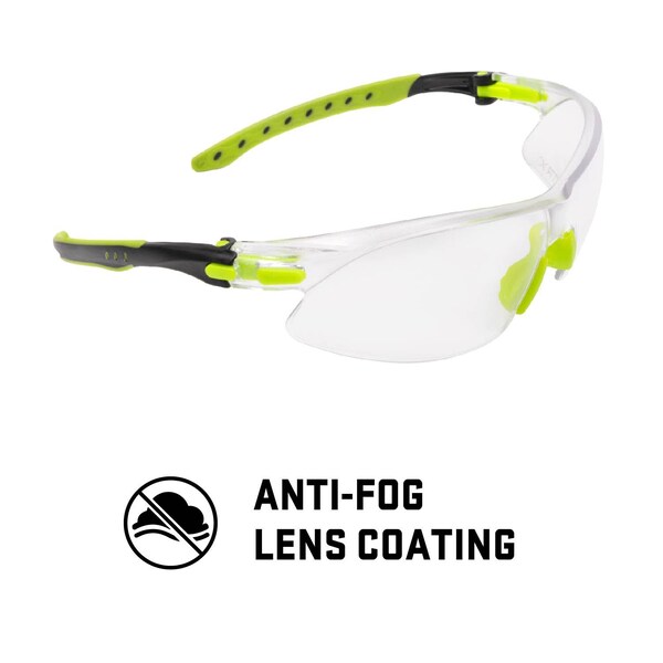Ultrx Keen Safety Glasses, Youth, Lime Green - 4140