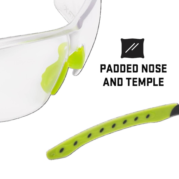 Ultrx Keen Safety Glasses, Youth, Lime Green - 4140