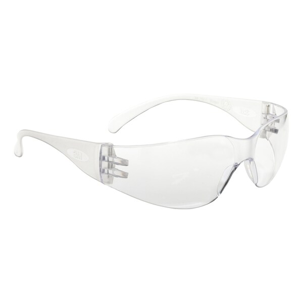 3M Safety Glasses Anti-Scratch, Clear Lens, Wraparound, Wraparound - 90953H1-DC-20