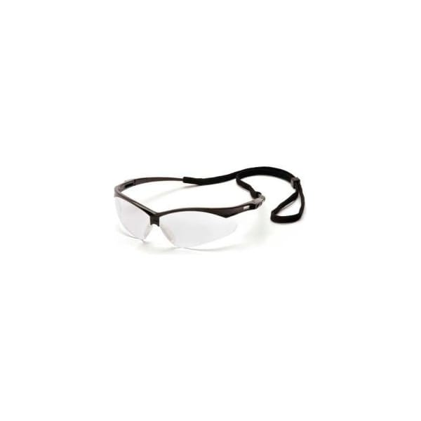 Pyramex Pmxtreme Safety Glasses Clear Anti-Fog Lens , Black Frame & Cord - SB6310STP