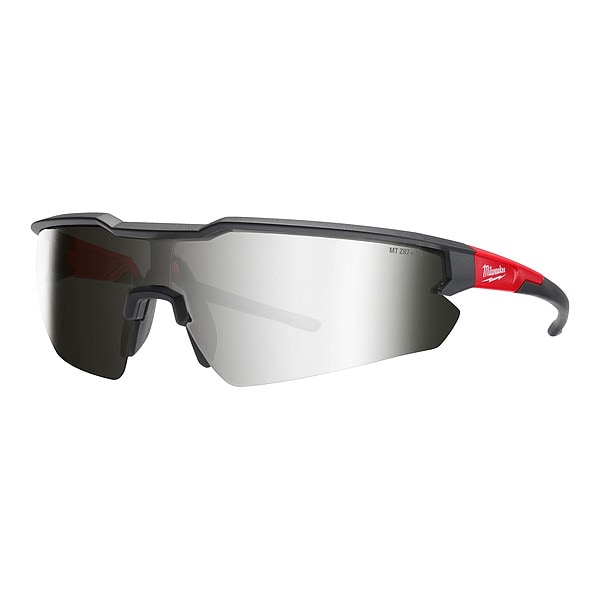 Milwaukee Tool Safety Glasses Anti-Scratch, Mirror Lens, Half-Frame, Wraparound - 48-73-2019