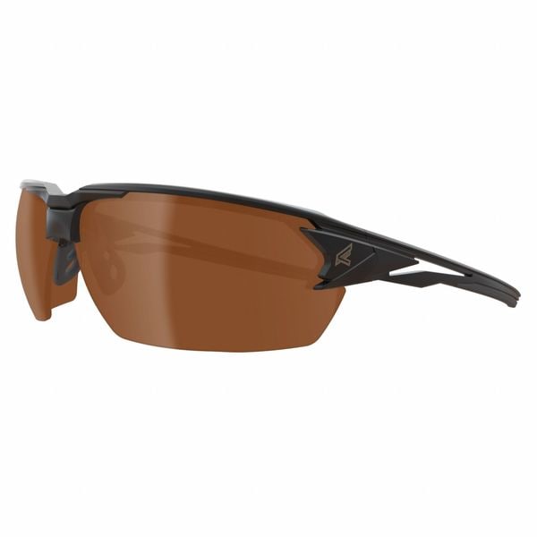 Edge Eyewear Pumori, Safety Glasses Anti-Fog & Anti-Scratch, Polarized, Amber Lens, Half-Frame, Wraparound - TXP415