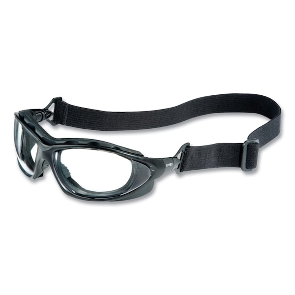 Honeywell Uvex Seismic Sealed Eyewear, Black Polycarbonate Frame, Clear Polycarbonate Lens - S0600HS