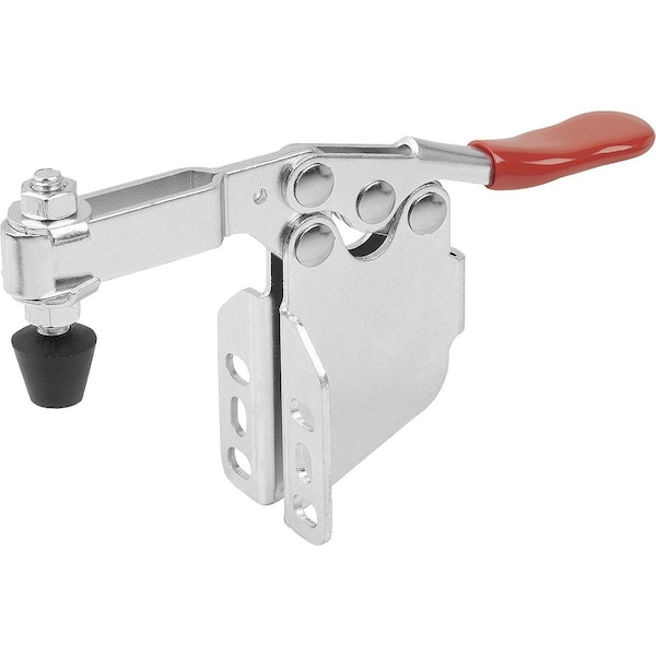 Kipp Toggle Clamp Horizontal Std, Angled Foot F2=1200, Adjustable Clamping Spind M06X44, Steel Electro - K1542.01200