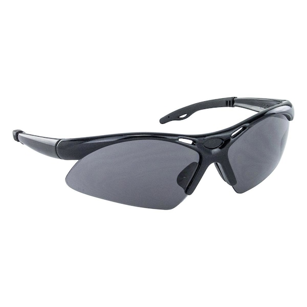 Sas Safety Safety Glasses, Diamondback, Wraparound Black Frame, Scratch Resistant - SAS540-0201