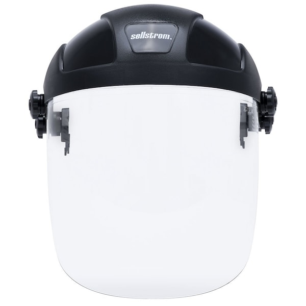 Sellstrom DP4 Series Face Shield, Universal Adapter, Polycarbonate, Clear, Anti-Fog - S32012
