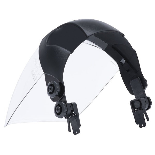 Sellstrom DP4 Series Face Shield, Universal Adapter, Polycarbonate, Clear, Anti-Fog - S32012