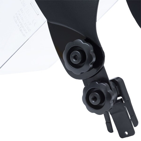 Sellstrom DP4 Series Face Shield, Universal Adapter, Polycarbonate, Clear, Anti-Fog - S32012