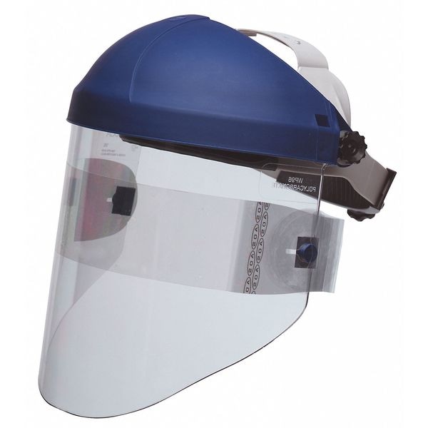 3M Headgear, Ratchet, Blue, w/Chin Protector - 82521-10000