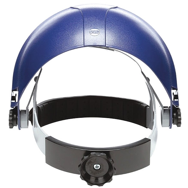 3M Headgear, Ratchet, Blue, w/Chin Protector - 82521-10000