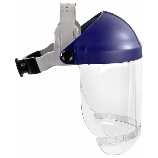 3M Headgear, Ratchet, Blue, w/Chin Protector - 82521-10000