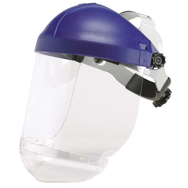 3M Headgear, Ratchet, Blue, w/Chin Protector - 82521-10000