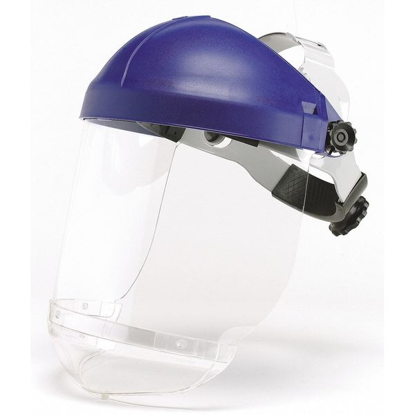 3M Headgear, Ratchet, Blue, w/Chin Protector - 82521-10000