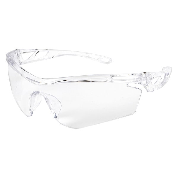 Mcr Safety Checklite CL4, Safety Glasses Uncoated, Clear Lens, Half-Frame, Wrap Around Side Protection - CL400