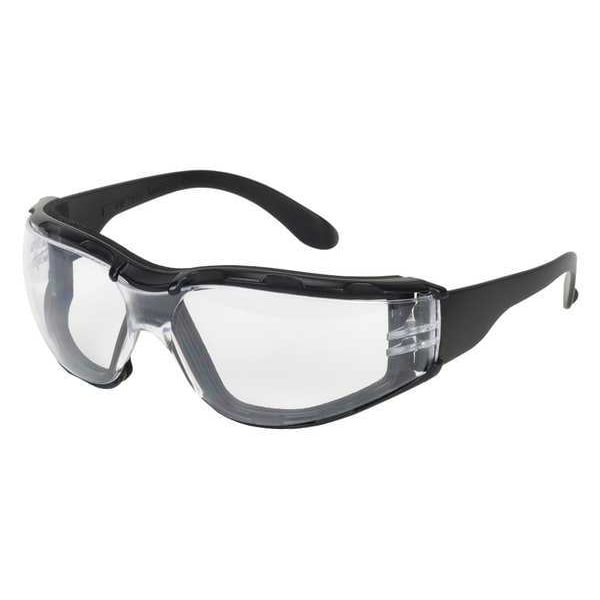 Bouton Optical Z12F, Safety Glasses Anti-Fog &  Anti-Scratch, Clear Lens, Frameless, Wraparound - 250-01-F020