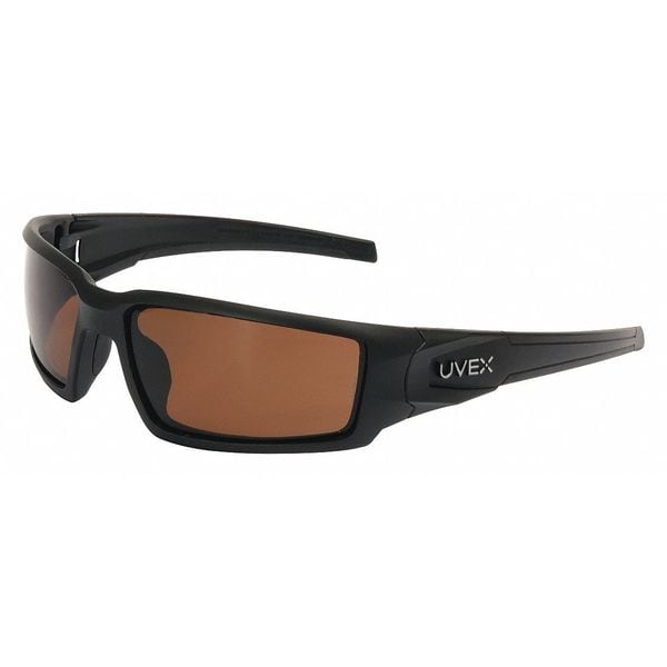 Honeywell Uvex Hypershock, Safety Glasses Anti-Fog & Anti-Scratch, Polarized, Amber Lens, Full-Frame, Wraparound - S2949
