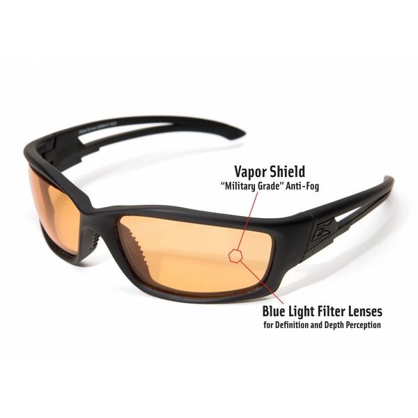 Edge Eyewear Blade Runner Vapor Shield, Safety Glasses Anti-Fog &  Anti-Scratch, Amber Lens, Full-Frame - SBR610