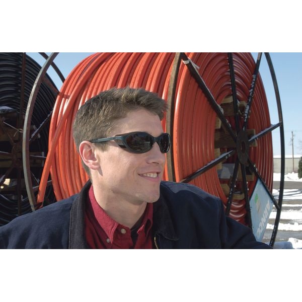 Honeywell Uvex Bandit, Safety Glasses Anti-Scratch, Amber Lens, Half-Frame, Wraparound - S1601