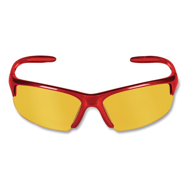 Kleenguard Safety Glasses Anti-Scratch, Amber/Yellow Lens, Wraparound, Wraparound, 12 PK - KCC21299